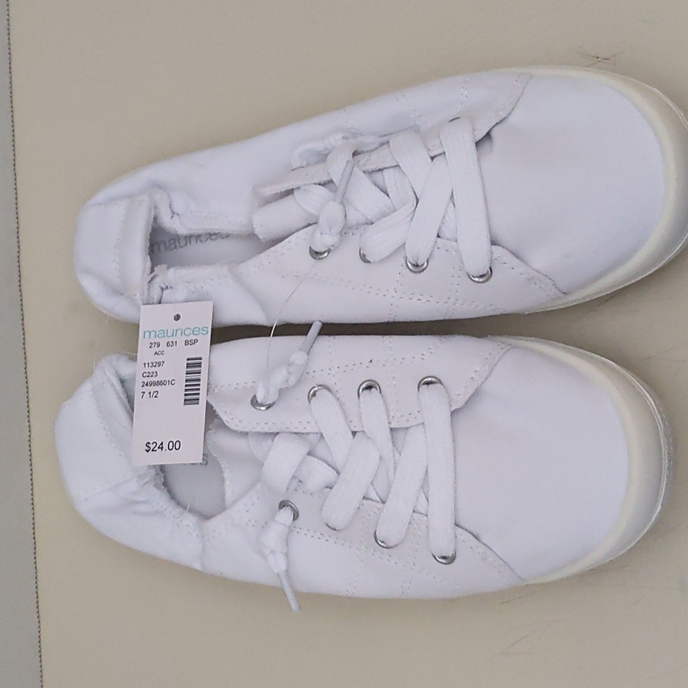 Maurices Mariah Scrunch Back Sneakers. White